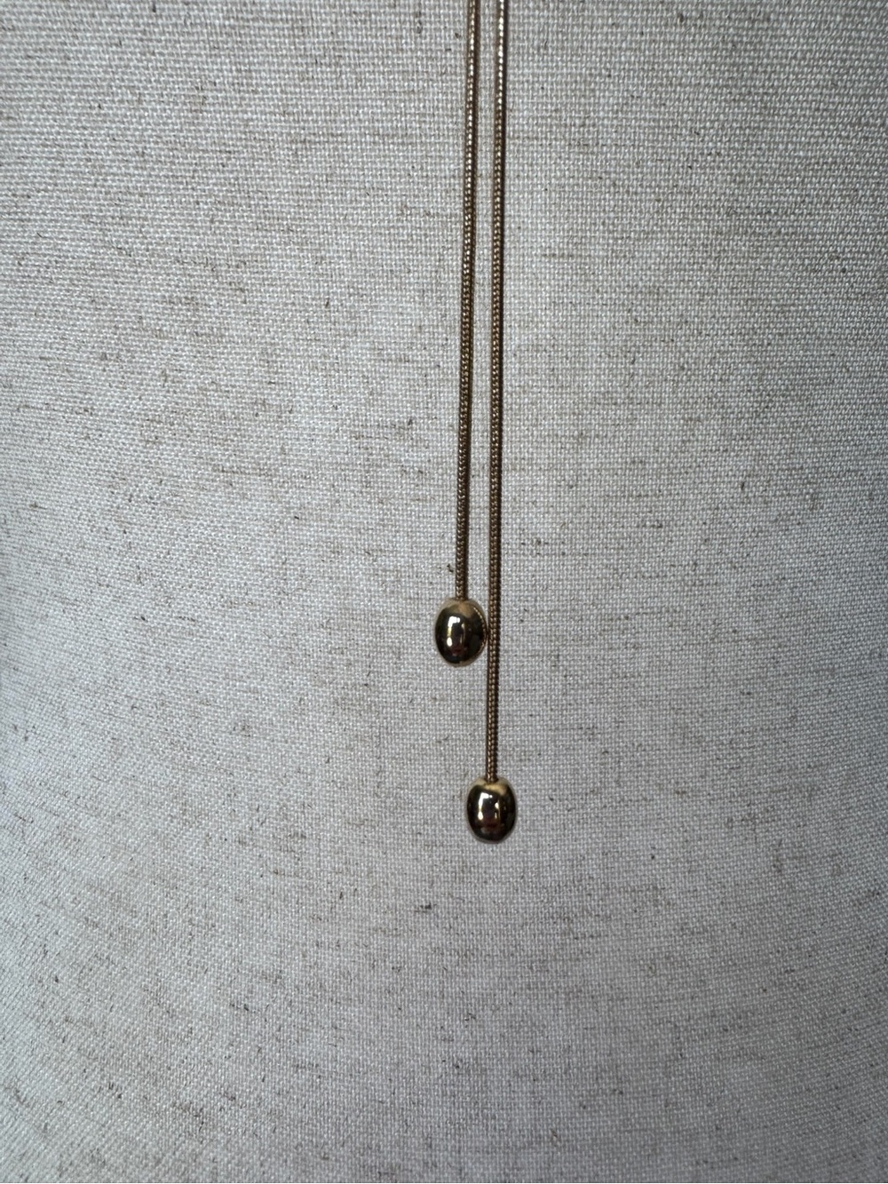 14th & Union Elegant Gold Long Lariat Necklace and Earrings set - Picture 3 of 12